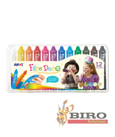 Amos, Face Deco. Cariocă pentru față, 12 culori